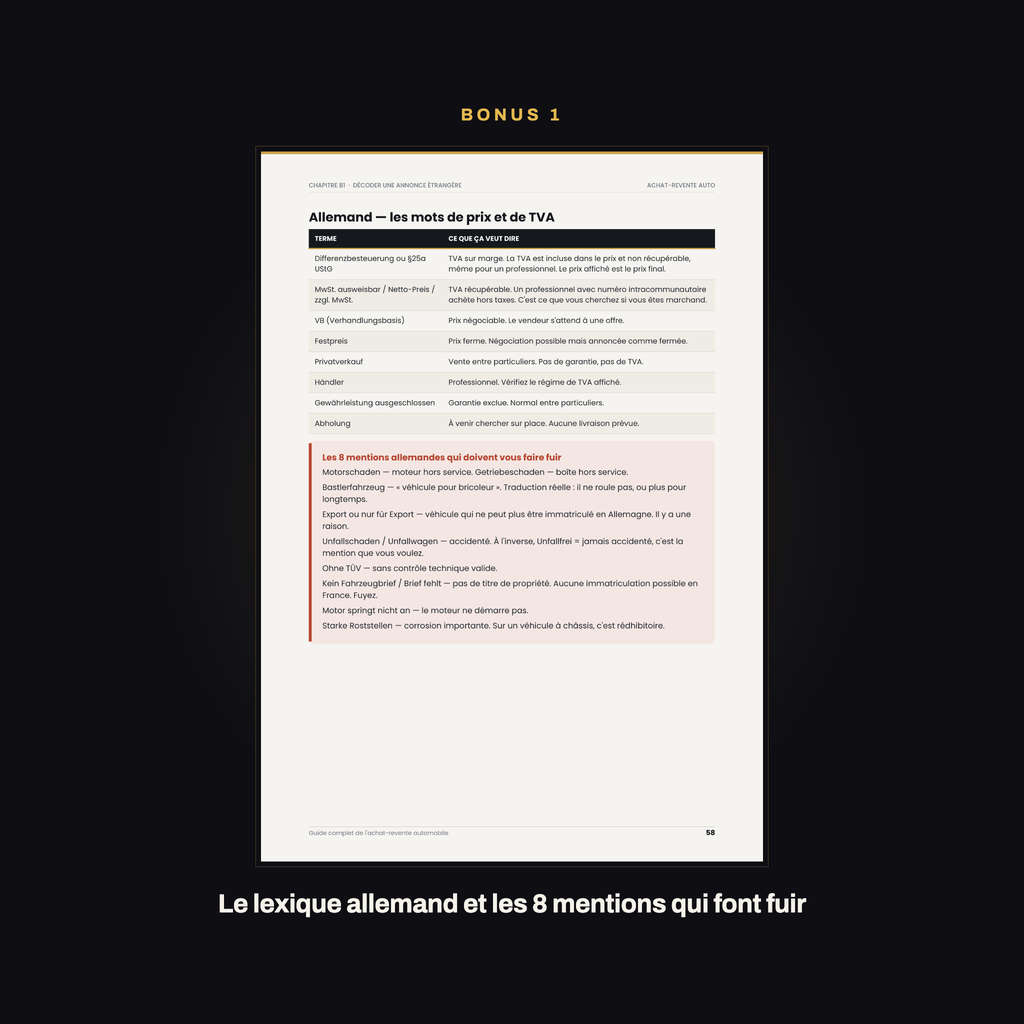 Page du guide : le lexique allemand et les 8 mentions qui doivent faire fuir une annonce